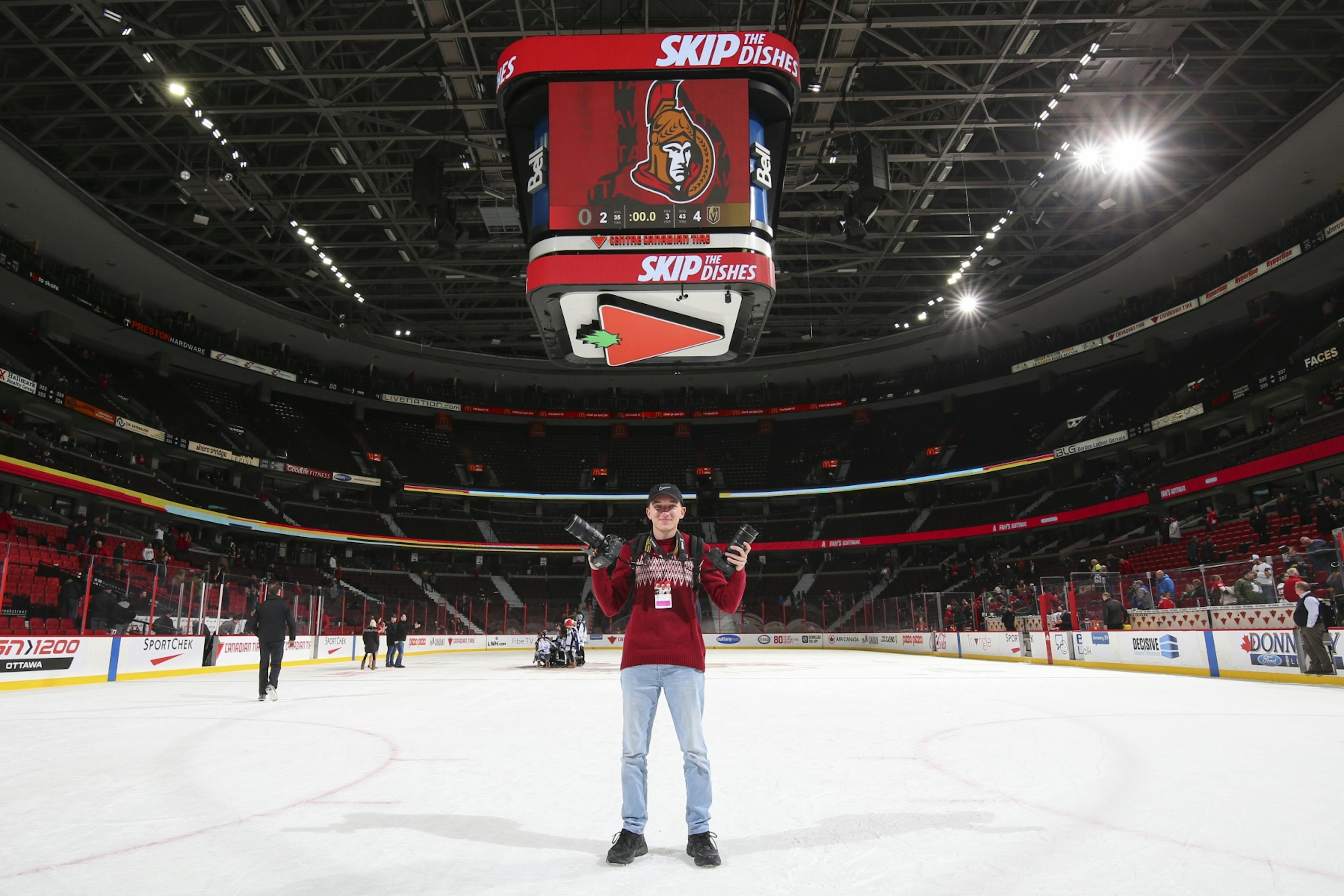 OTTAWA, ON - JANUARY 16:  Vegas Golden Knights v Ottawa Senators at Canadian Tire Centre on January 16, 2020 in Ottawa, Ontario, Canada.  (Photo by Andre Ringuette/NHLI via Getty Images)